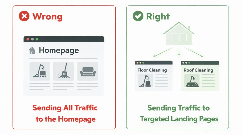 Sending All Traffic to the Homepage